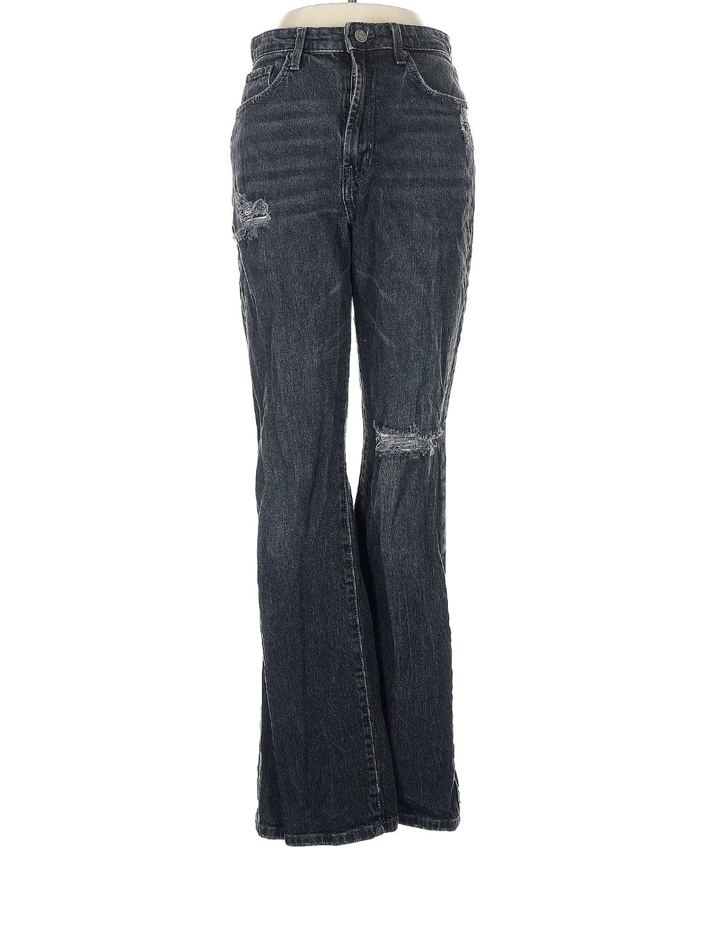 BDG Distressed Black Washed Flare Jeans Size 29